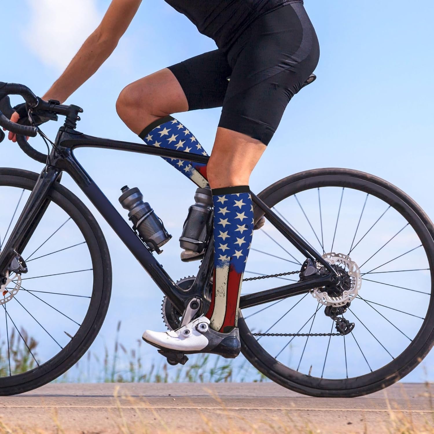 Compression Socks Calf Knee High Support Socks Novelty For Women Men Athletic Running Hiking Nurse - Image 2