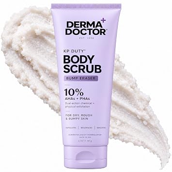 DERMAdoctor KP Bump Eraser Body Scrub, 10% AHAs + PHAs, Keratosis Pilaris