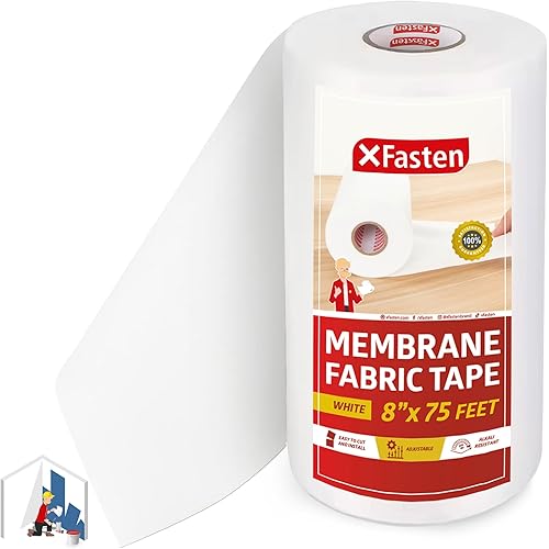 XFasten Waterproofing Membrane Sheet, 8” x 75 Ft Shower Waterproofing Membrane Tape for Underlayment Tile, EPDM Underlayment, Cement Board Tape