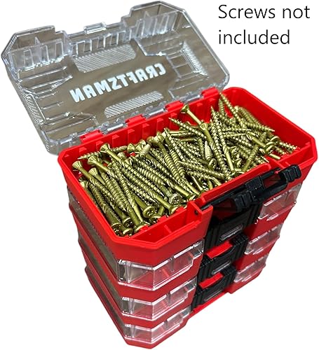 Miniatura 3 de Craftsman Nano Small Versastack - Cajas de almacenamiento de plástico apilables (4 unidades)