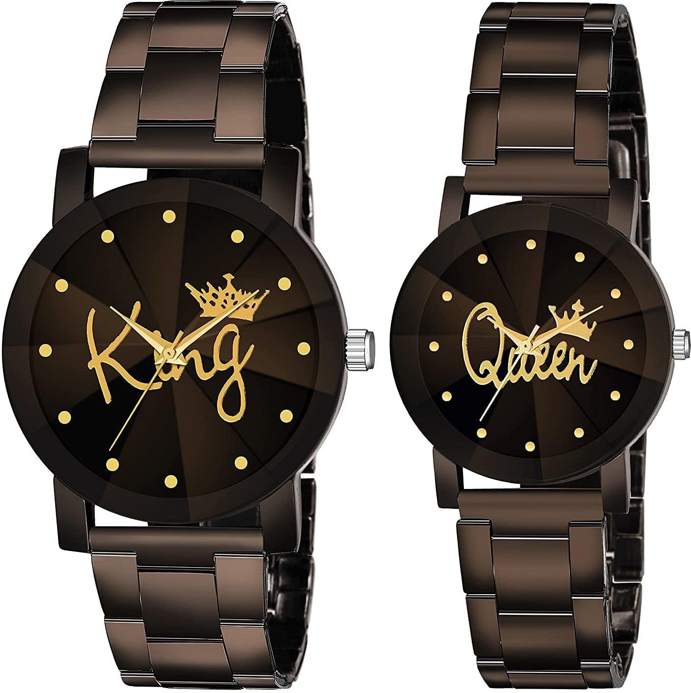 GIFFEMANS Luxury Brand Crystal King Queen Lover Romantic Dial Watch Couple Boys & Girls (B0CLF6MRJM) Amazon Price History, Amazon Price Tracker