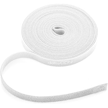 deleyCON 5 m Cable Ties Tape Roll 10 mm Can Be Cut to Size White
