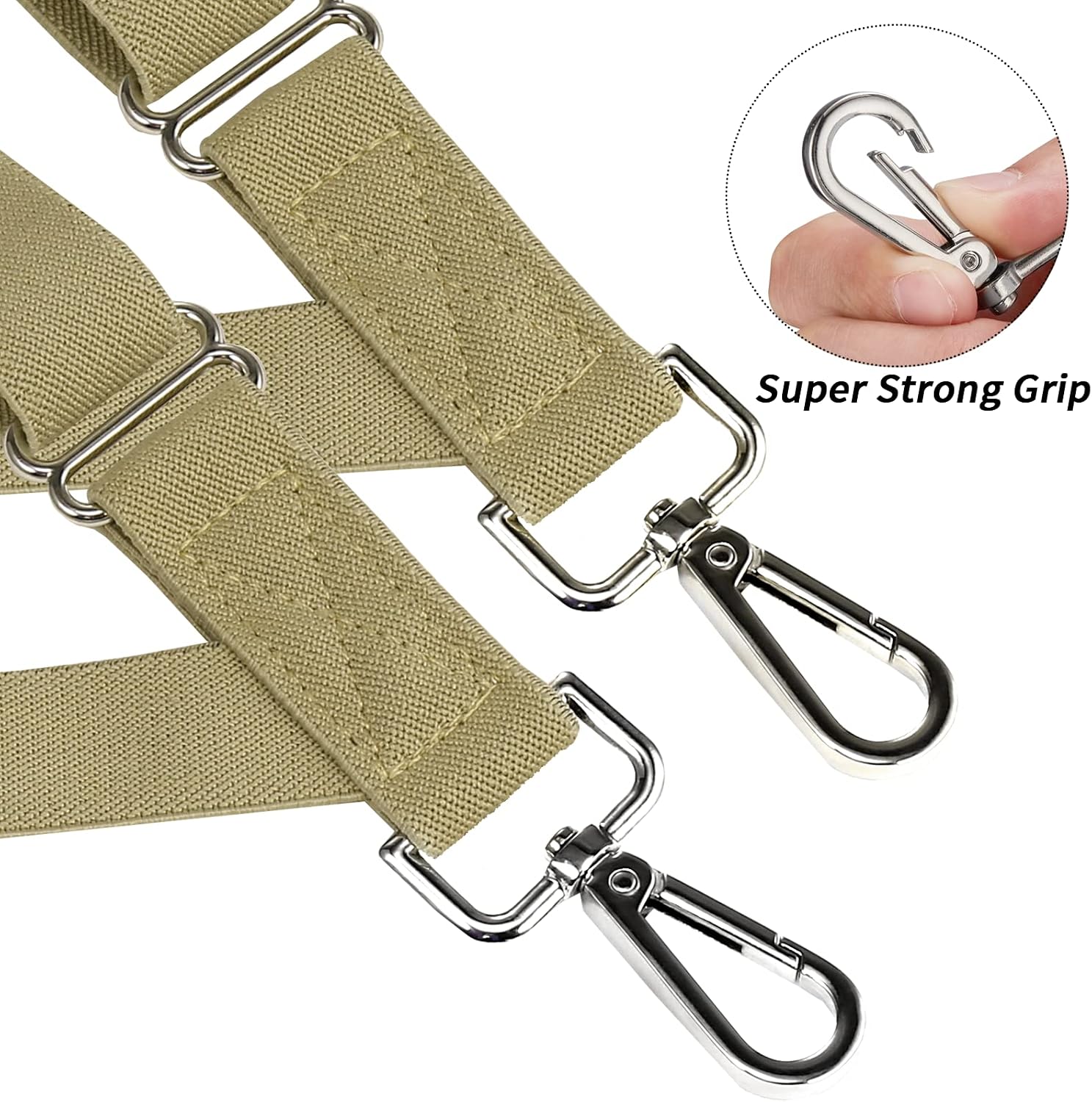 Buyless Fashion Trucker Suspenders for Men - 48" Elastic Adjustable Straps 1" - X Back Utility Braces