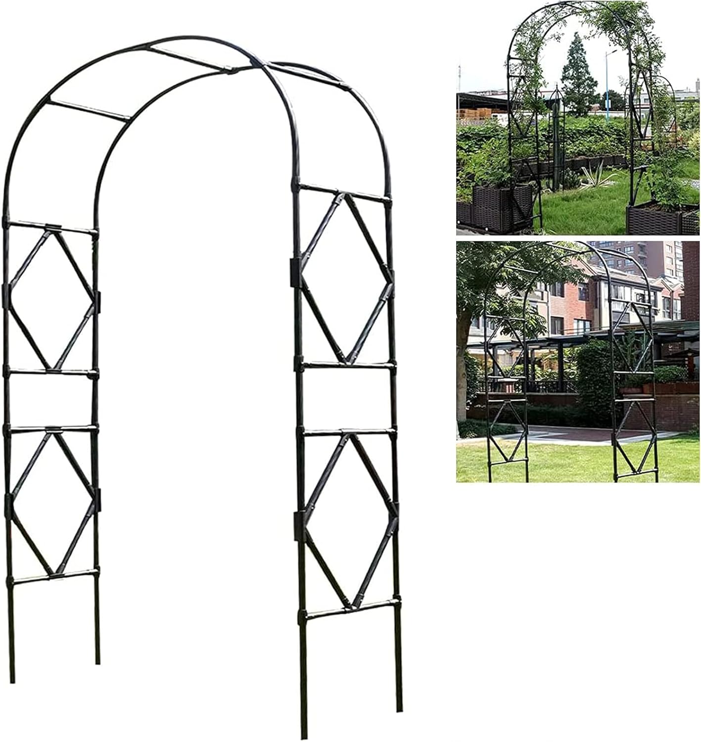 Rose Arch Garden Arbors,Garden Arch Used for Climbing Rose Plants,Wedding Arches,Metal Pergola Climbing Aid,Trellis Climbing Arch,Weatherproof,Trellis,Garden Lawns Celebratory Decoration