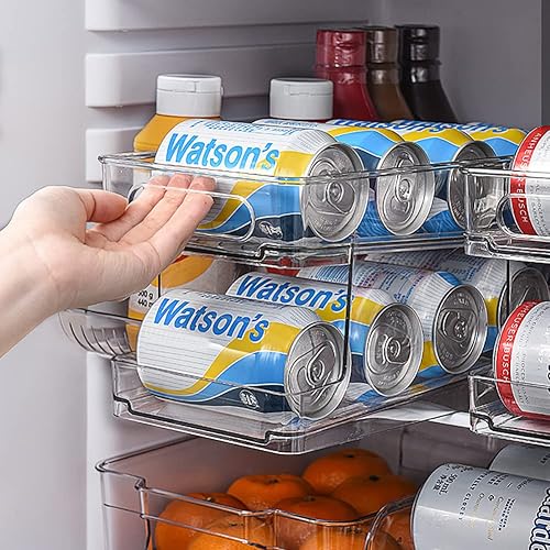 Miniatura 9 de OnDisplay FIFO Gravity - Organizador de latas de soda/cerveza para refrigerador, almacena hasta 12 latas en el refrigerador, solución de