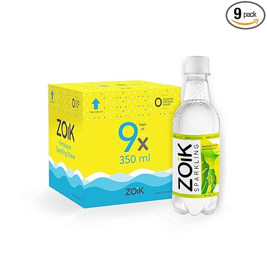 Zoik Lemon Lime Flavoured Sparkling Water (Pack of 9)
