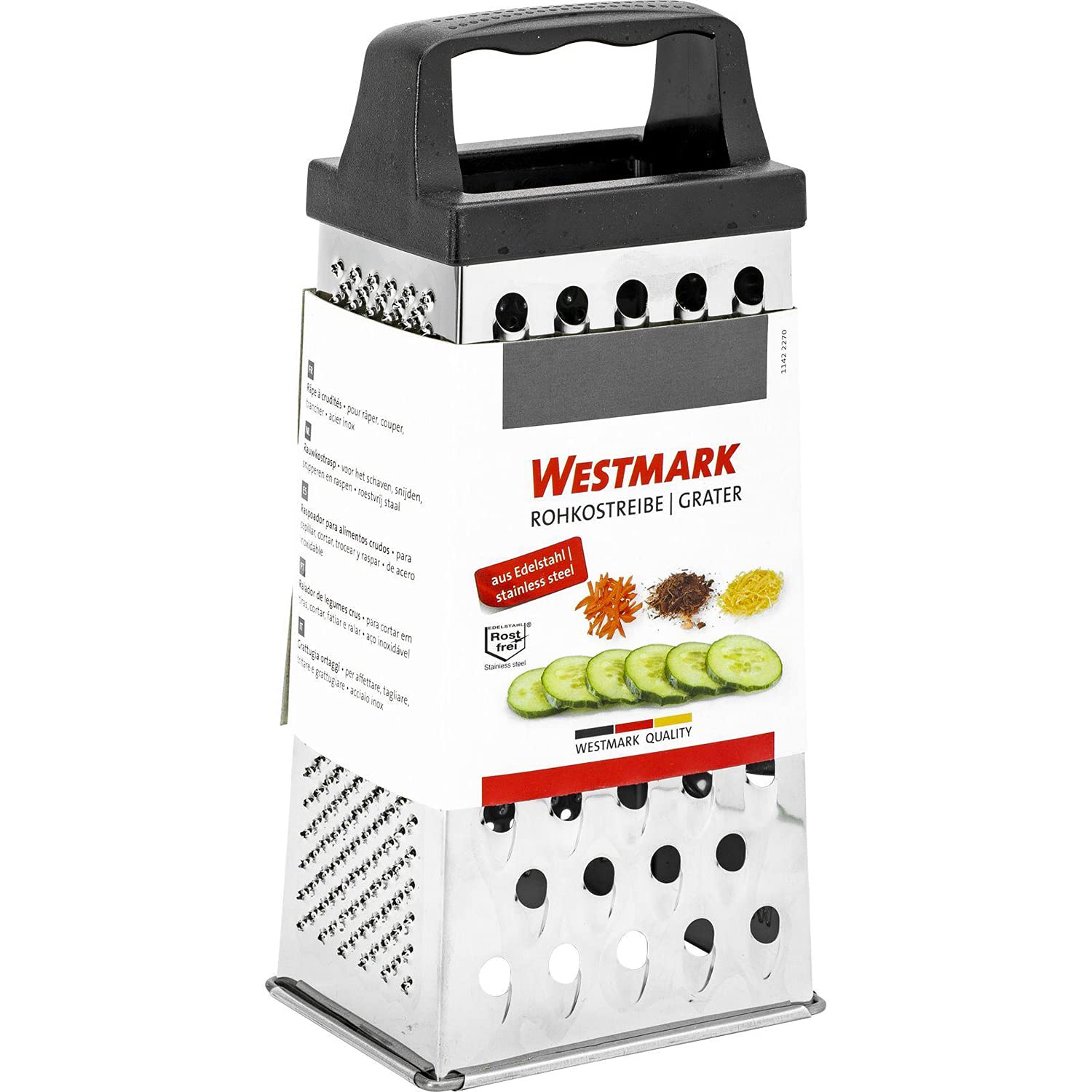 Westark Râpe Rotative Avec 3 Tabours De Coupe Différents, Acier