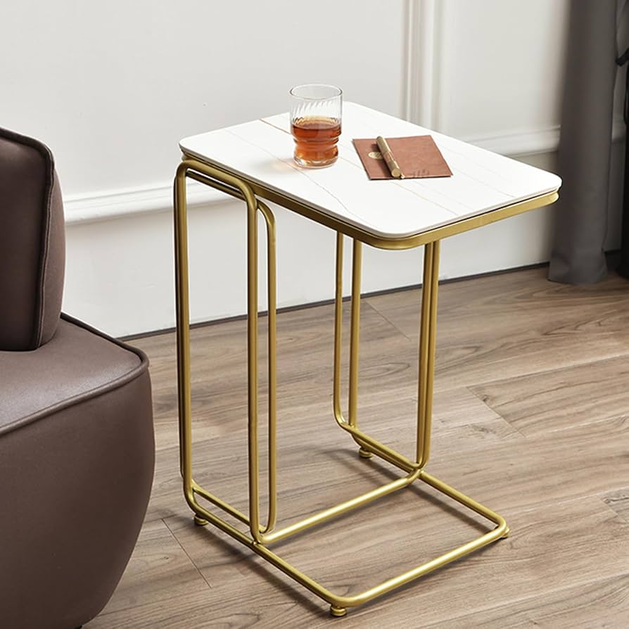 Amazon｜アイアンサイドテーブルソファコーナーテーブルC型北欧