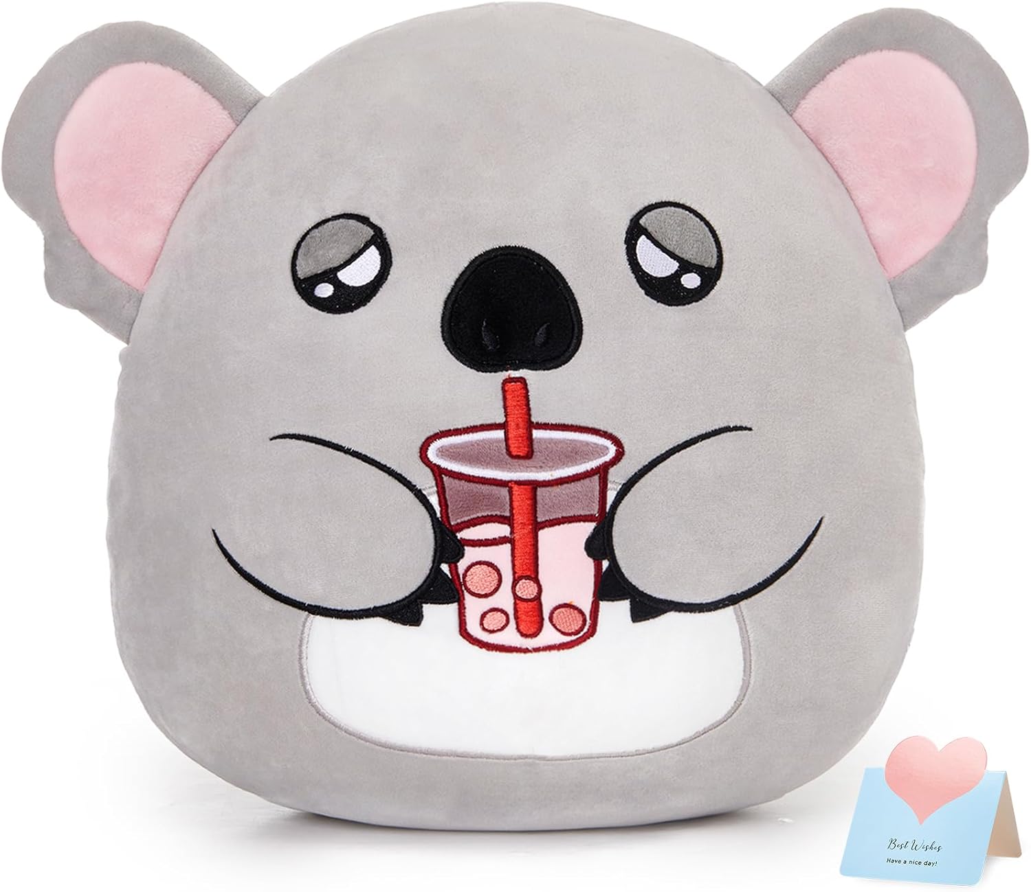 12" Koala Plush Stuffed Animals Plushie Original Sleepy Boba Koala Squishy Pillow Holiday Birthday Gift for Kids Girls Boys Girlfriends