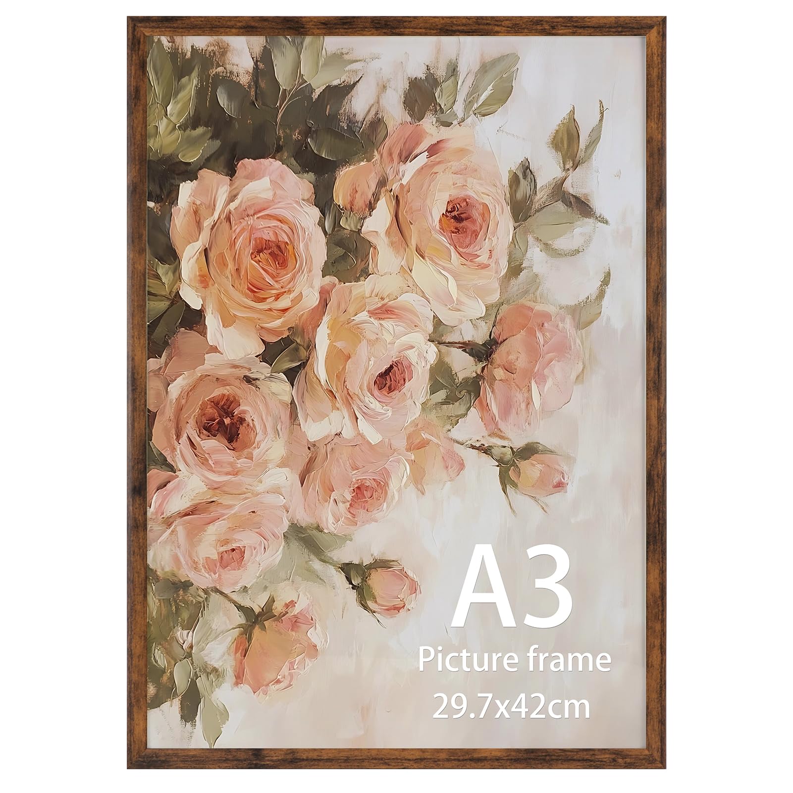 Giftgarden A3 Picture Frame Brown Color, Elegant A3 Photo Frame for Displaying Posters, Certificates, and Artwork Horizontally or Vertically on the Wall โ image 1