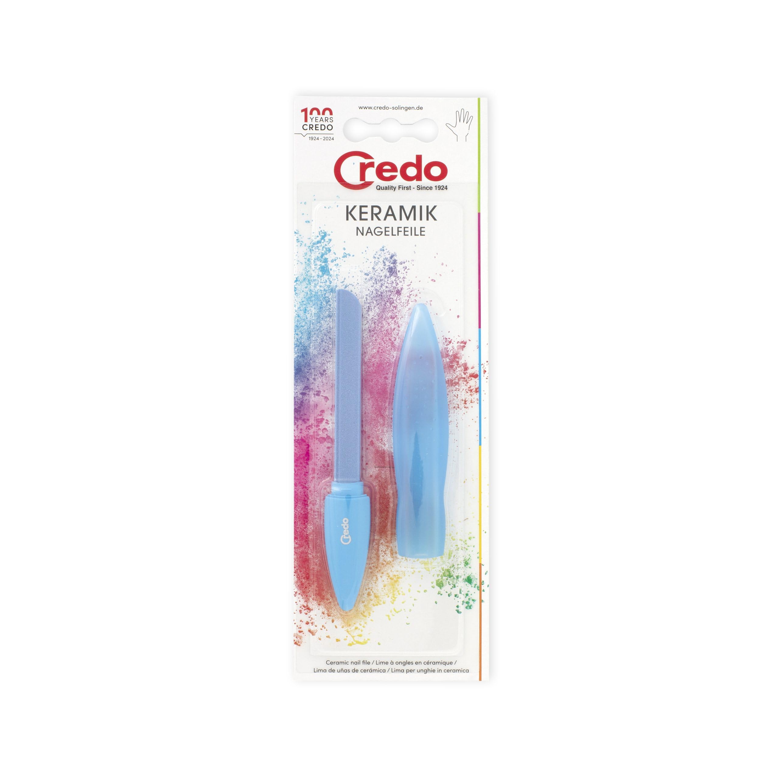 CREDO Ceramiczny pilnik do paznokci POP ART, 3 powierzchnie do piłowania, niebieski