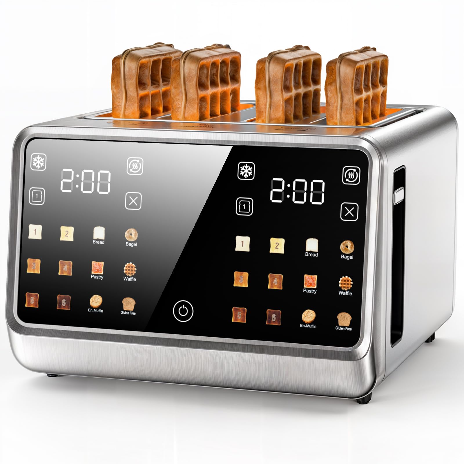 Photo 1 of ****Need to be clean****
Smart Toaster 4 Slice Wide Slot– Dual Digital TouchScreen & Independent Control for Family | 1800W Stainless Steel for  Bread Types & Toast Settings | Defrost Reheat & Single-Slice Modes