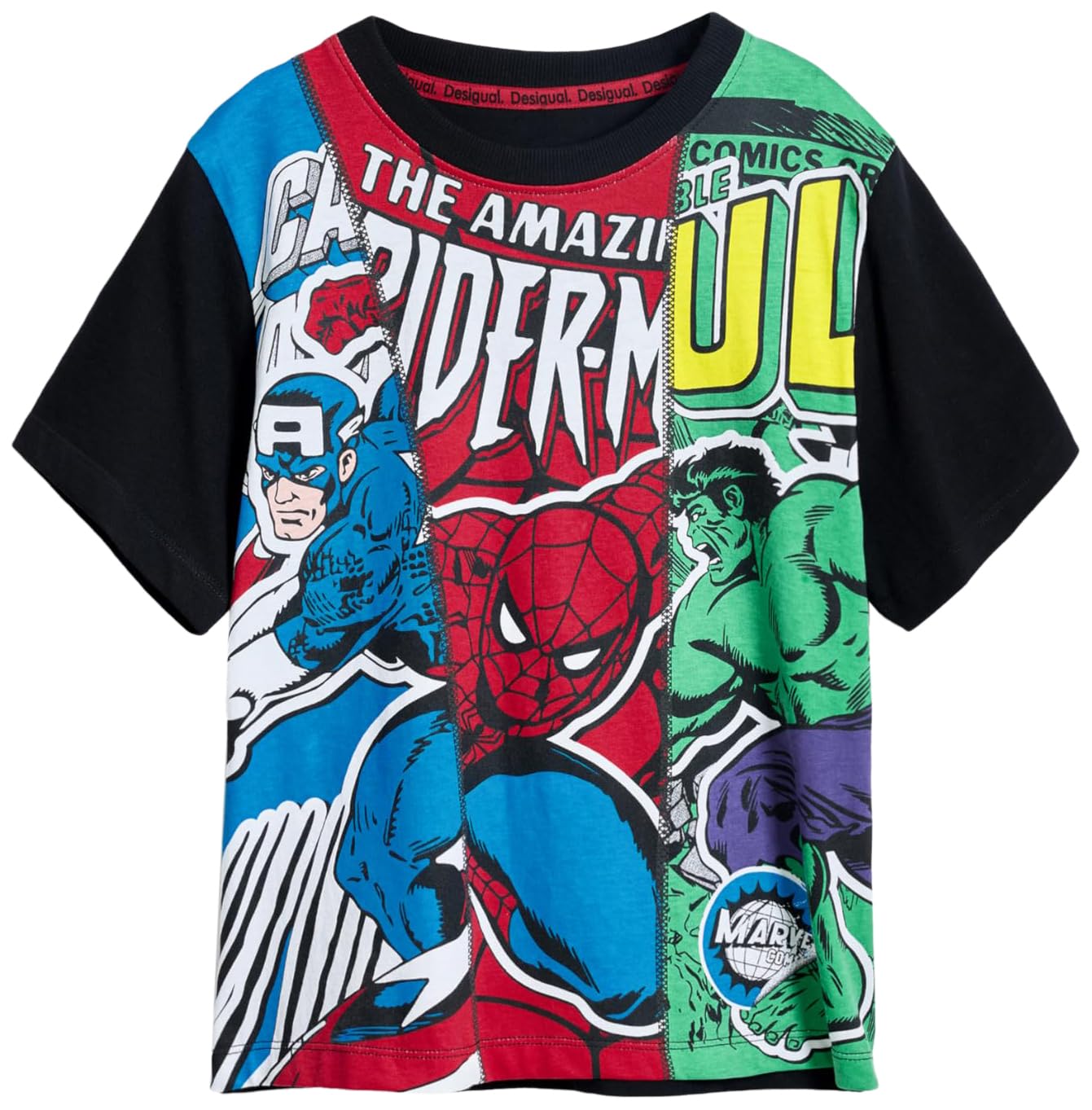 Desigual Unisex Kinder 25SBTK06 T-Shirt, Black, 13/14