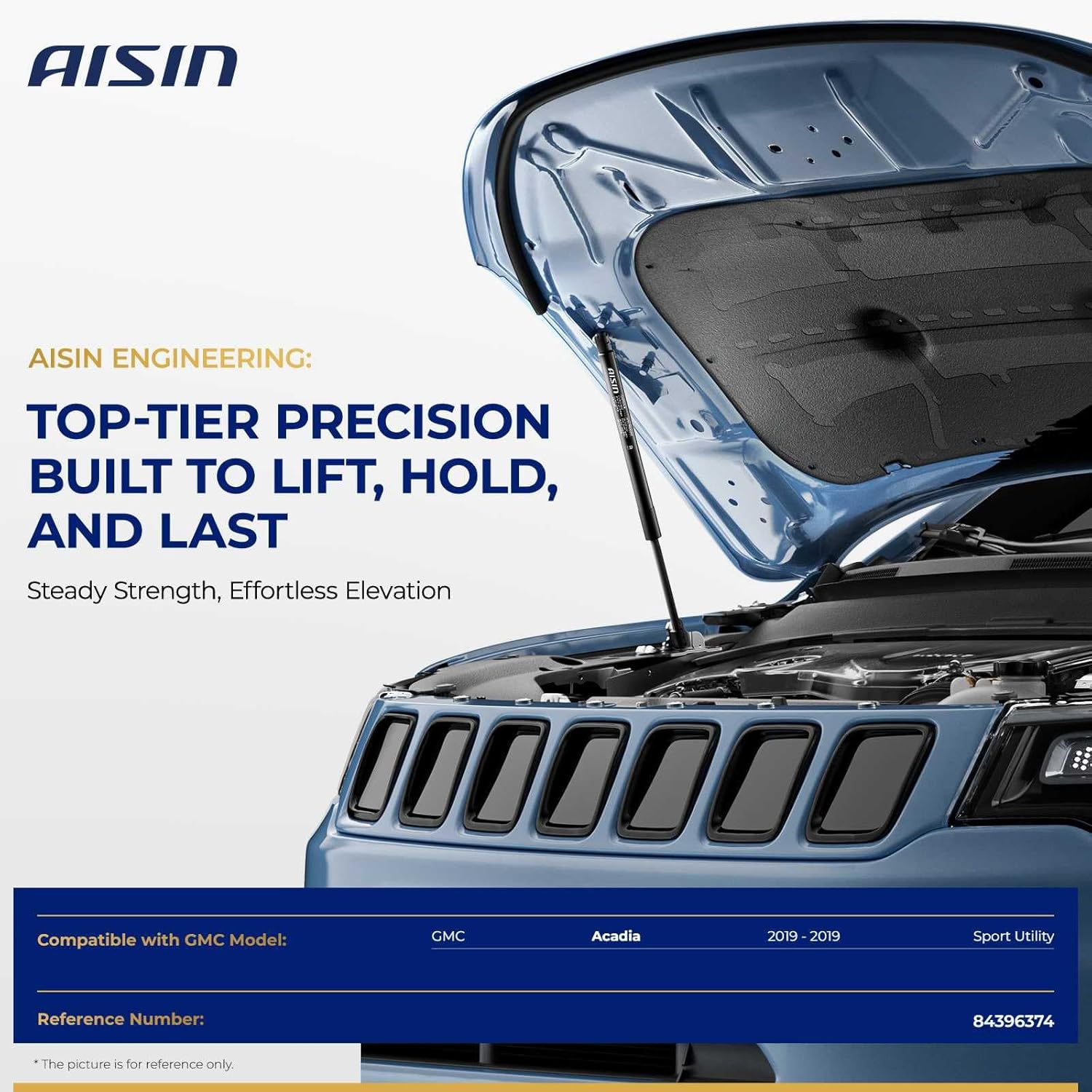 AISIN AFTERMARKET GASGM-00786 Front Hood Lift Support Shock Strut - Compatible with GMC Acadia 2019