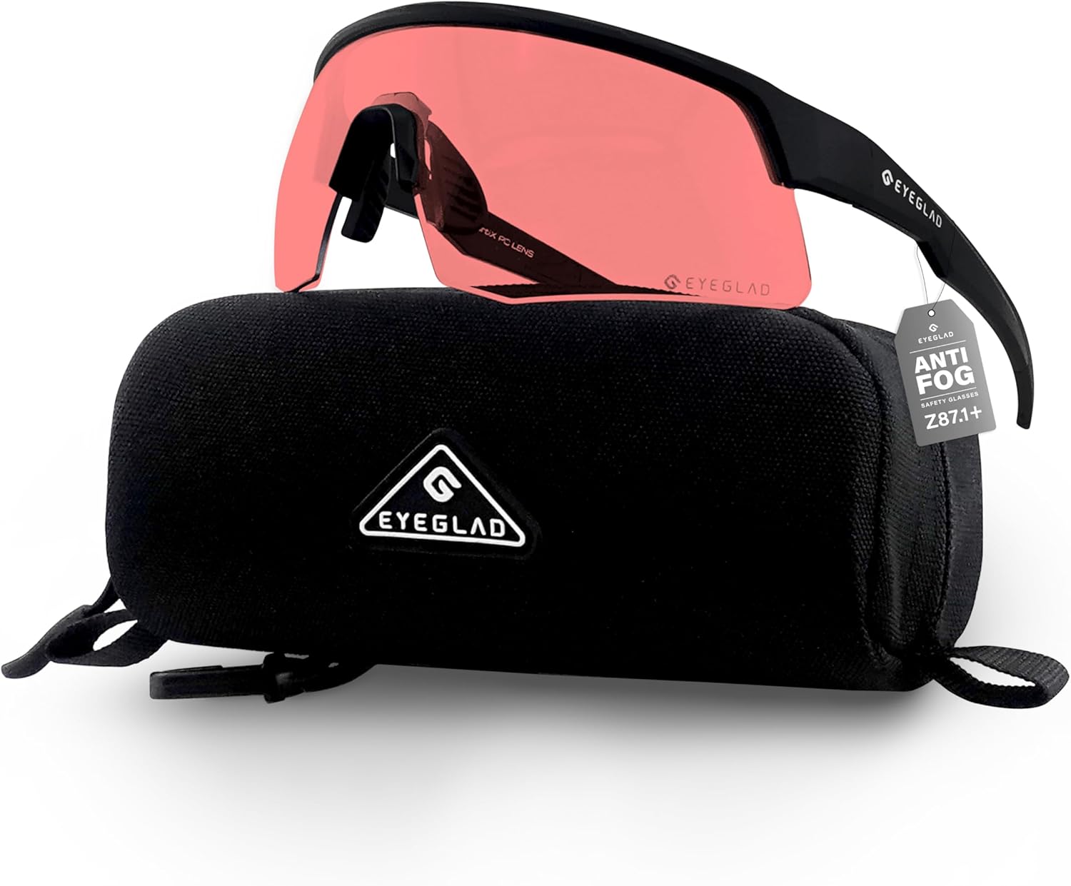 FORTIX Z87.1 Powersports Eyewear Protective Safety Glasses HD High Contrast UV400 Sports Wrap Sunglasses