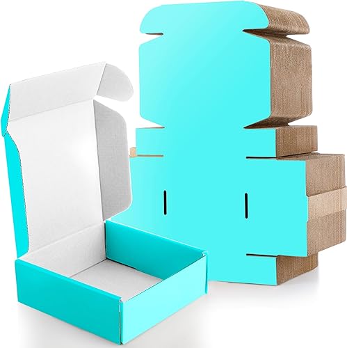 Miniatura 1 de Paquete de 100 cajas de envío de 6 x 6 x 2 pulgadas, cajas de cartón corrugado pequeñas, cajas de correo corrugado, cajas móviles reutilizables para