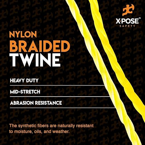 Miniatura 34 de Xpose Safety Cuerda blanca Mason Line – # 18 trenzado de nailon – Línea de construcción duradera de 275 pies para herramientas de mampostería, nivel
