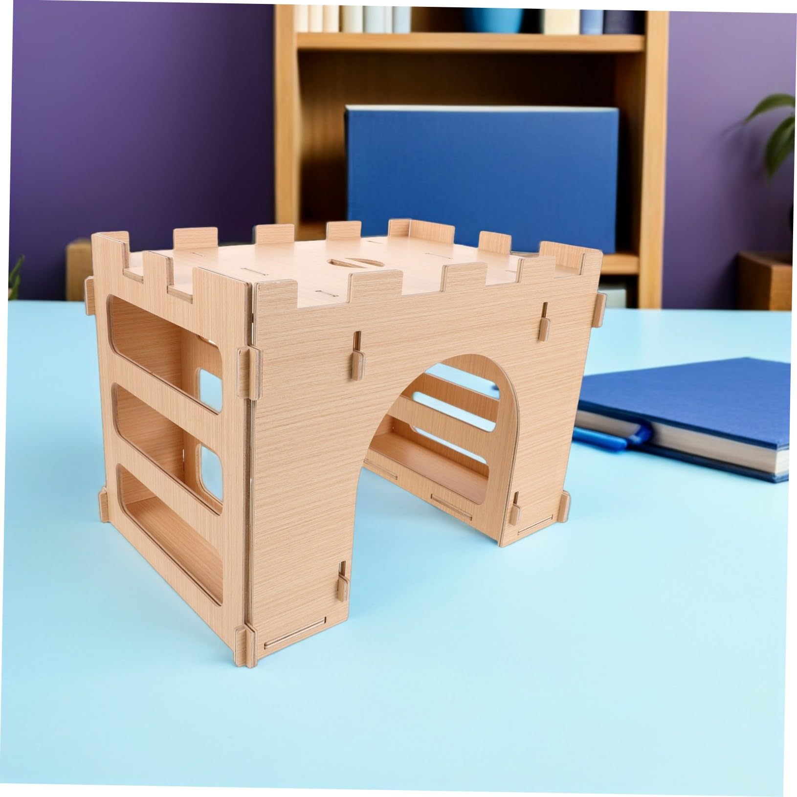 Holz Heuraufe Für Kaninchen Meerschweinchen Kleintiere Mit Futterbereich Nistkasten Für Hamster Chinchillas Frettchen Einfache Reinigung Und Befüllung