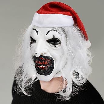 Halloween Art The Clown Mask Horror Killer Costume Silicone White Full Face Jocker Mask