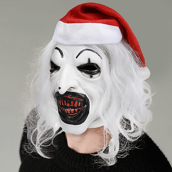 Halloween Art The Clown Mask Horror Killer Costume Silicone White Full Face Jocker Mask