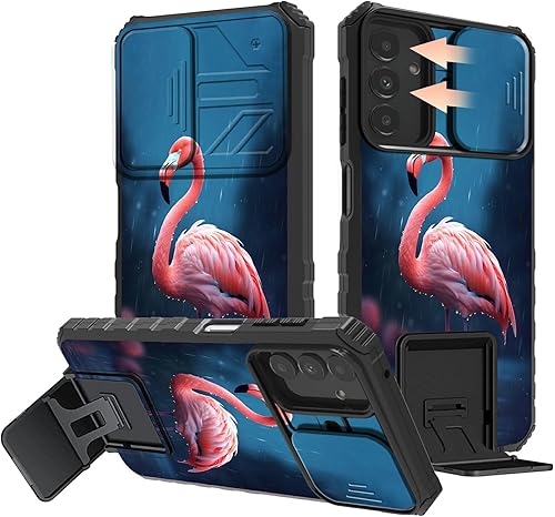 Funda para teléfono Galaxy A13 5G para Samsung Galaxy A13 4G con cubierta deslizante para cámara y función atril, funda protectora híbrida de doble