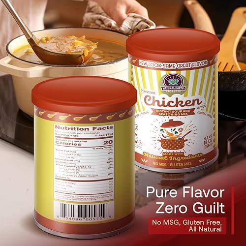 Miniatura 2 de Natural Earth Products - Sabor a pollo mezcla instantánea de sopa y condimentos sin MSG sin gluten todo natural OU-Kosher - 14 onzas paquete de 2