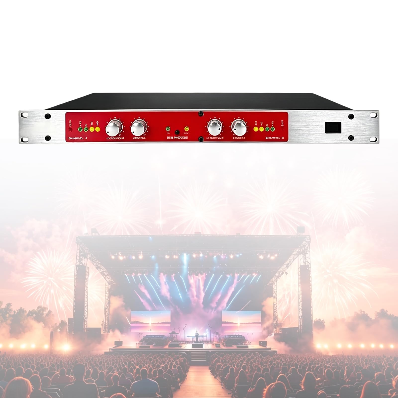 HKFGSHOP Professional Audio Processor, Studio Mixer Vocal Effects Processor, With Treble/bass Frequency Adjustment, Prevents Distortion Boosts Vocal Clarity, For House Karaoke, Stage