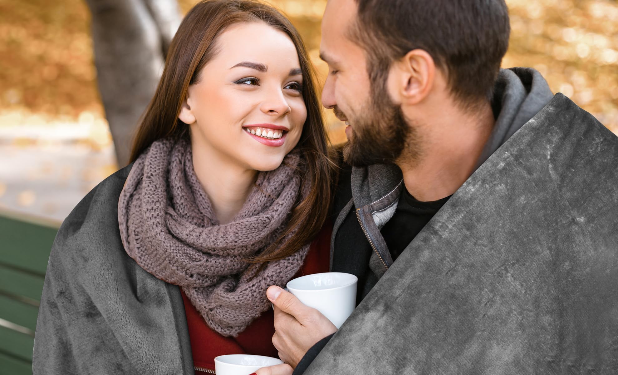 Bedding Aid Coperta reversibile impermeabile, protezione per letti, materassi e divani dalle perdite di urina di adulti, bambini, cani, animali domestici (Grigio scuro/Grigio chiaro, 102x152cm)