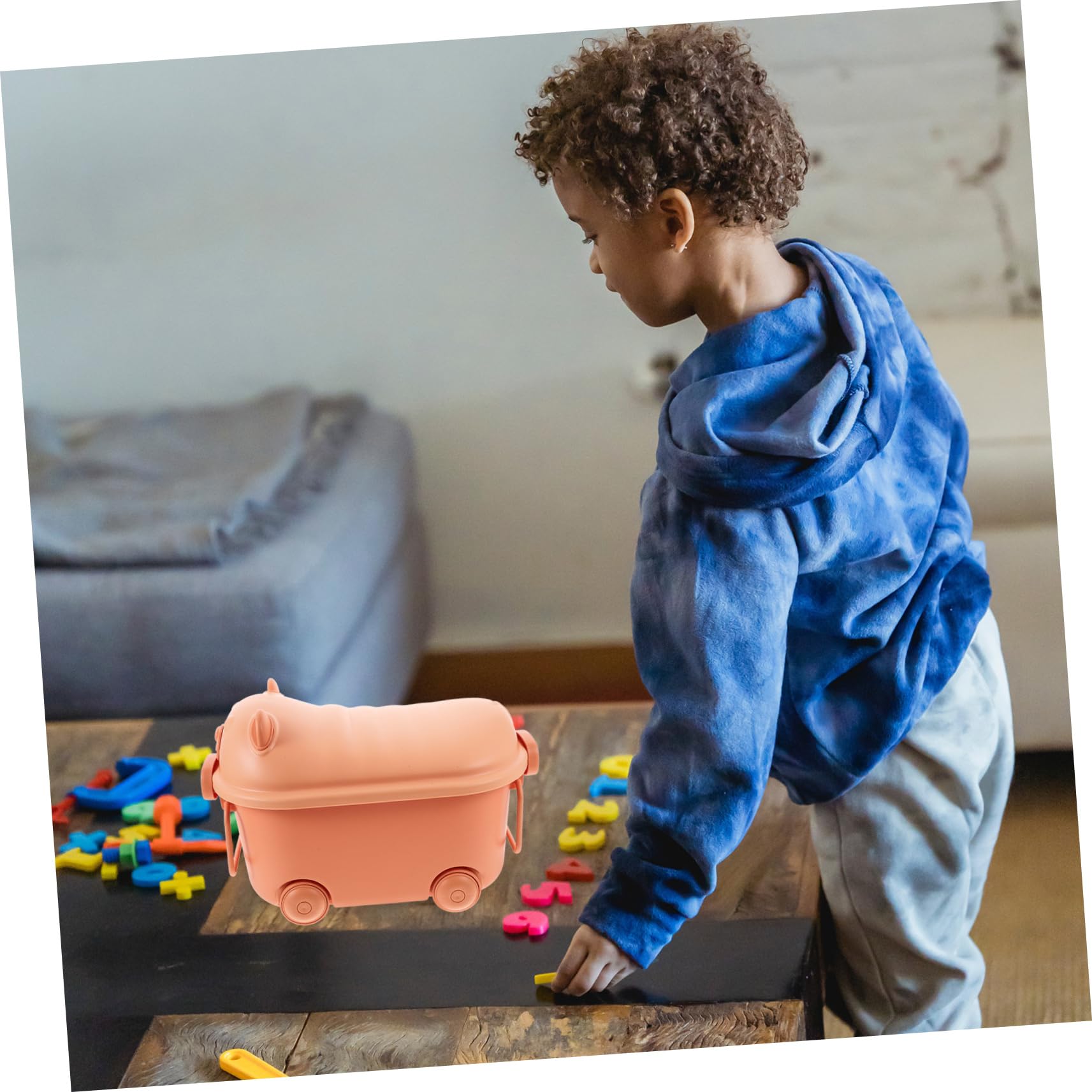 Parliky Building Blocks Storage Case with Wheels Multi-functional Plastic Case for Toys Boys and Girls' Storage Box with Lids