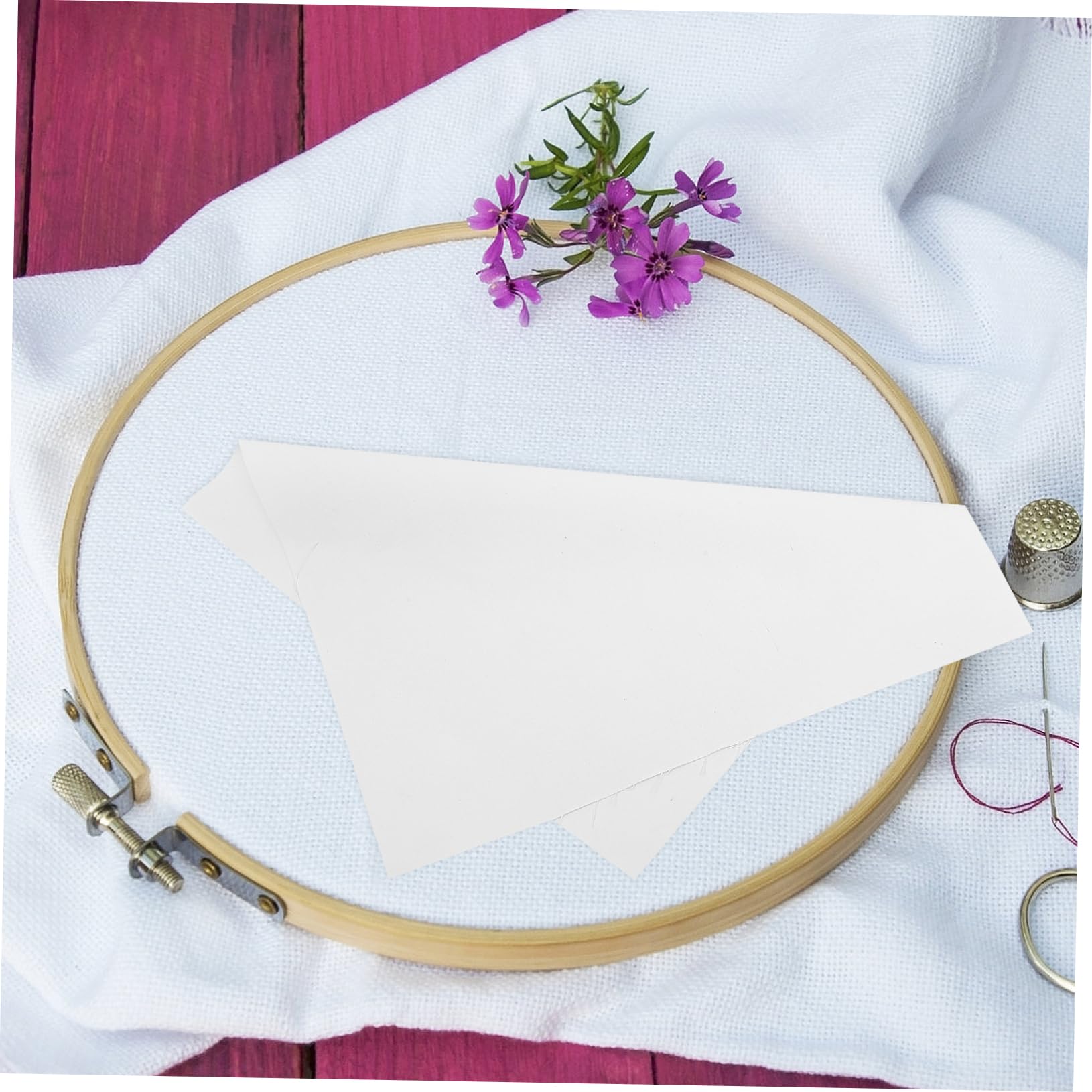 JEWEDECO Embroidery Fabric Squares 12 Pack Cloth Cross Stitching Soft Cotton Easy to Fold Carry for DIY Craft Projects