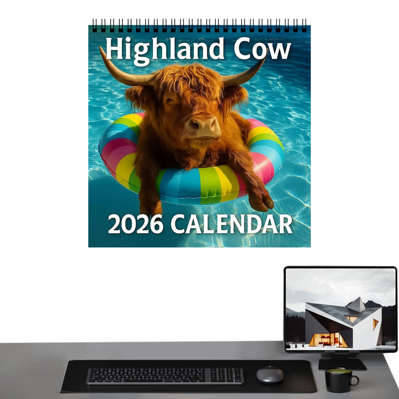 Calendario 2026 Agenda Mensile Gen-Dic Planning Decorazione Casa | 2026 Calendario Planner Highland Arte Da Parete Organizzazione Per Ufficio Scuola Dormitorio Insegnanti Studenti Natale
