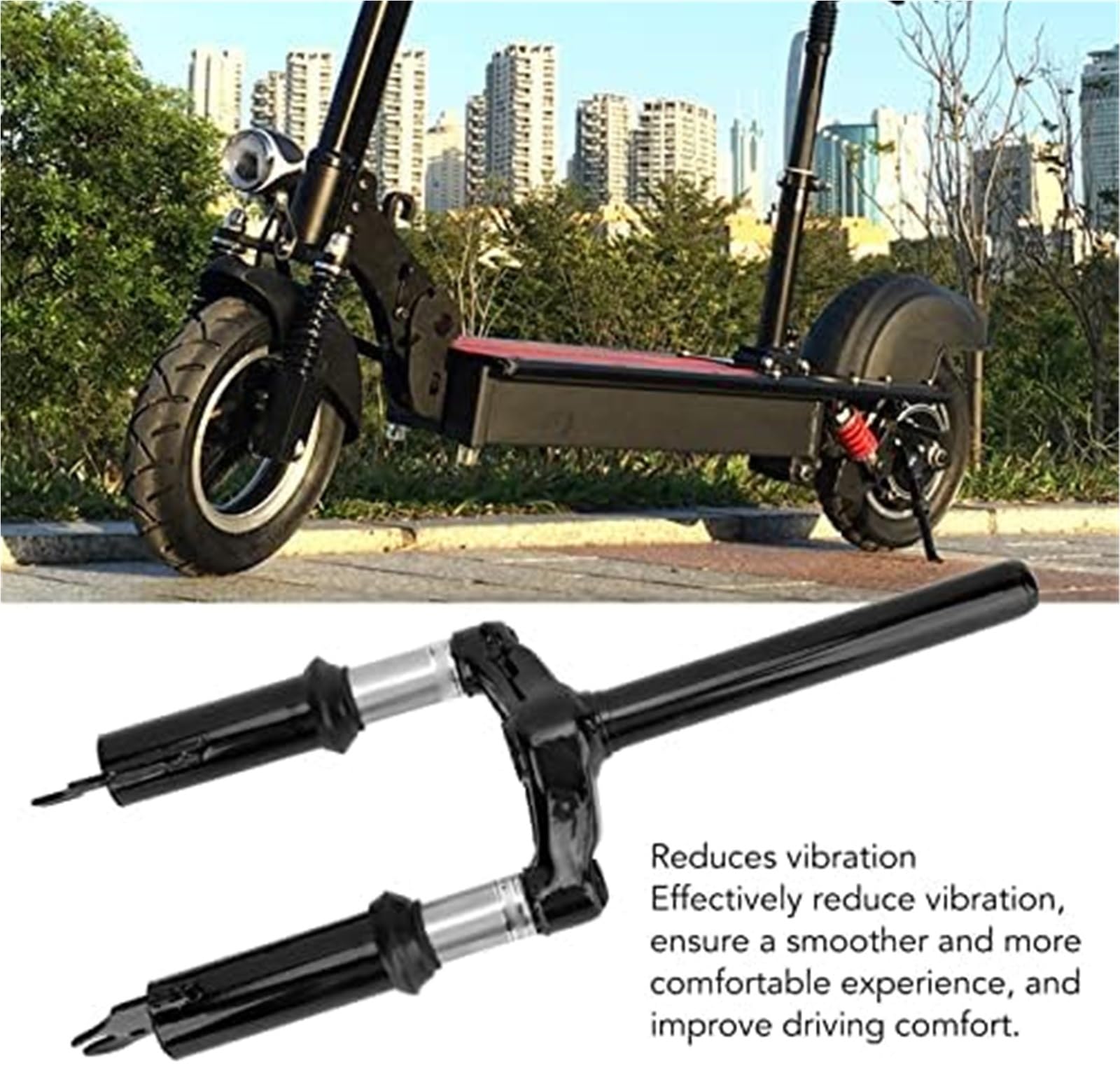Amortiguador suspensión delantera resorte scooter eléctrico 10 pulgadas