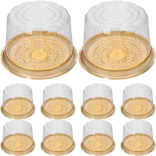 UPKOCH 40 cajas de plástico transparente para tartas con tapas, recipientes de 4 pulgadas para pasteles de fiesta en el hogar, panadería, doradas, disponible en Yaxa Colombia
