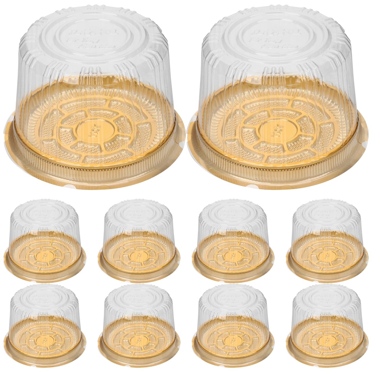 Boîtes d'emballage à gâteau transparentes UPKOCH avec couvercles pour pâtisserie domestique x40