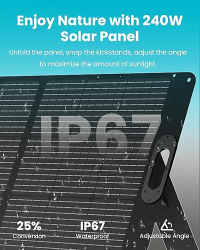 Miniatura 6 de OUPES Mega 1 estación de energía portátil, batería LiFePO4 de 1024 Wh con 4 salidas de CA de 2000 W y USB-C de 140 W, expandible a 5 kWh, generador