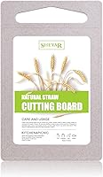 Eco-Friendly Wheat Straw Cutting Board 10x6.3in - Dishwasher Safe, Juice Grooves, Non-Slip Handle, Knife-Friendly Kitchen Board