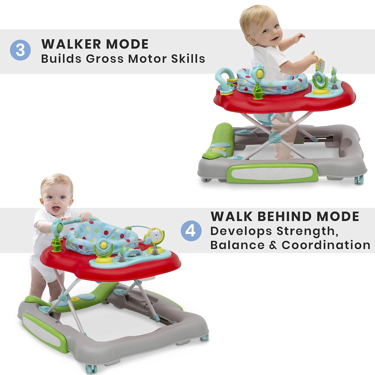 Up To 40% OFF Delta Children 4-in-1 Discover & Play Musical Walker, Scribble