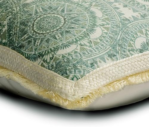 Miniatura 7 de The HomeCentric Paquete de 2 fundas decorativas de color verde, fundas de almohada de tamaño europeo de 26 x 26 pulgadas, fundas de terciopelo