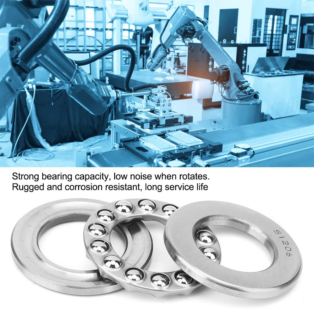 Ejoyous Roulement de Butée 51206 Roulement à Billes Axial en Acier de Haute Précision 30 Mm X 52 Mm X 16 Colonne Unique à Faible Bruit pour la Maintenance d'installation d'équipement de Machines