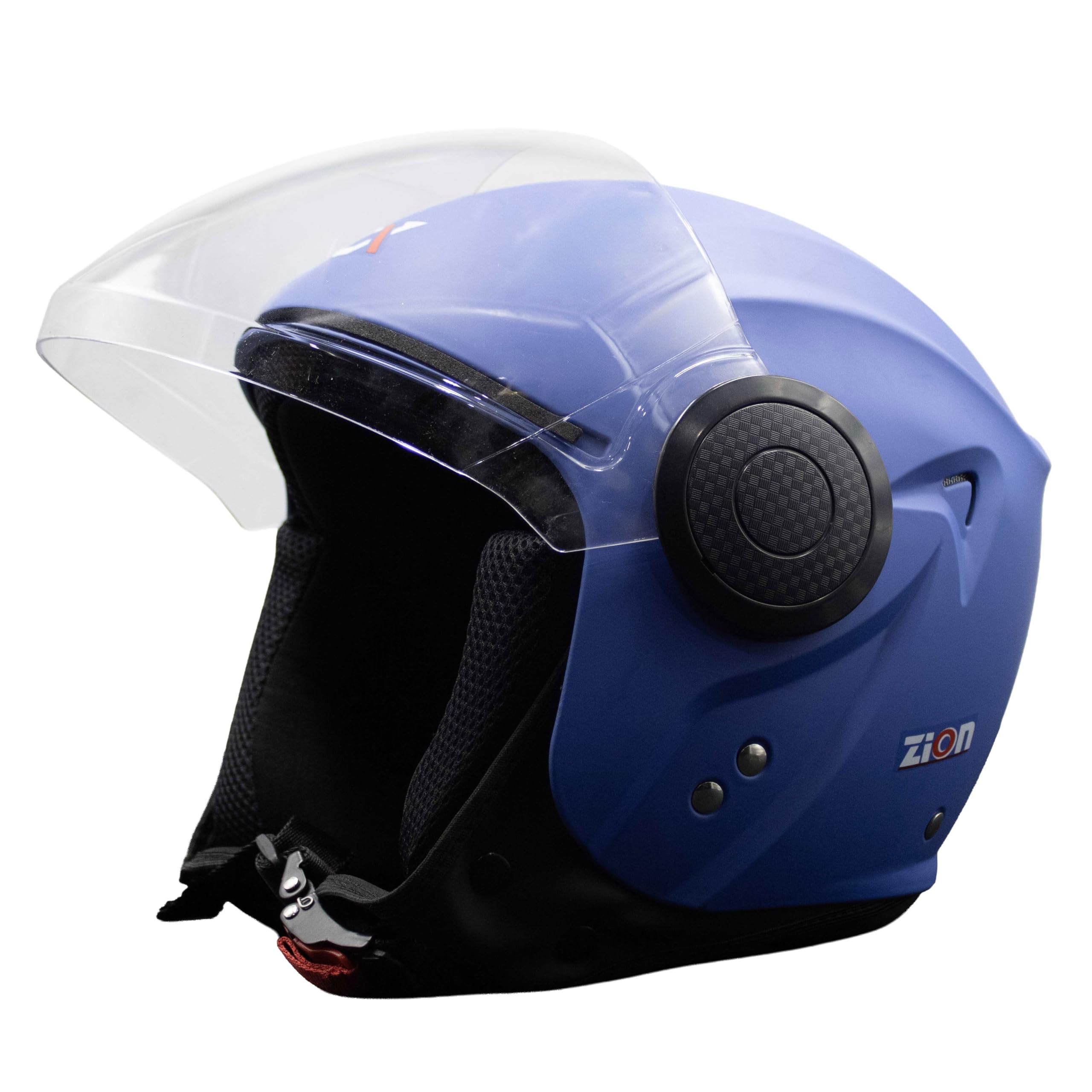 Cortex ISI & DOT Certified Zion Half Face Helmet for Men & Women with Scratch Resistant Polycarbonate Visor, Hard ABS Shell Helmet | Clear Visor, Lightweight-image-30