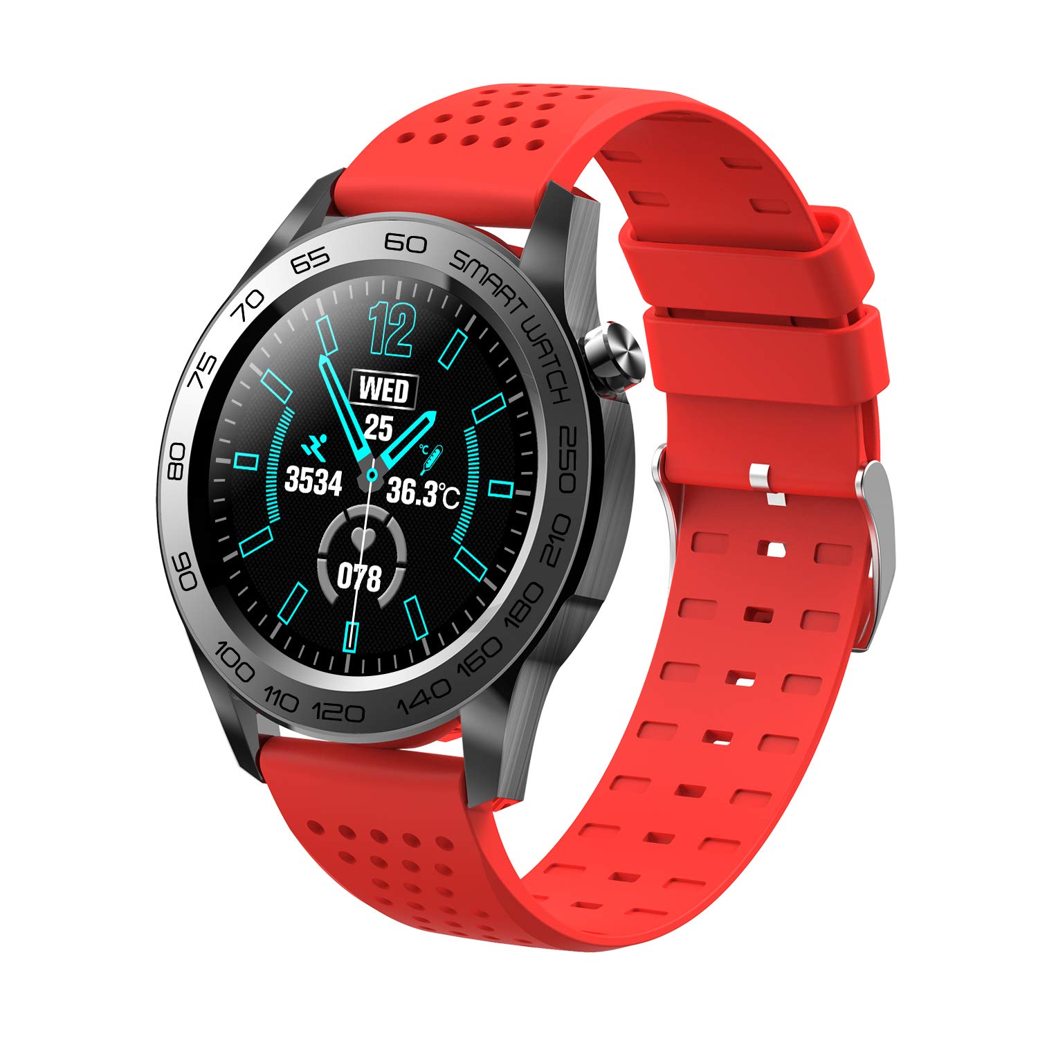 Inteligentny zegarek fitness tracker aktywności monitor pełny ekran dotykowy wodoodporne zegarki mężczyźni z pulsometrem snu monitor zdrowia sport krokomierz