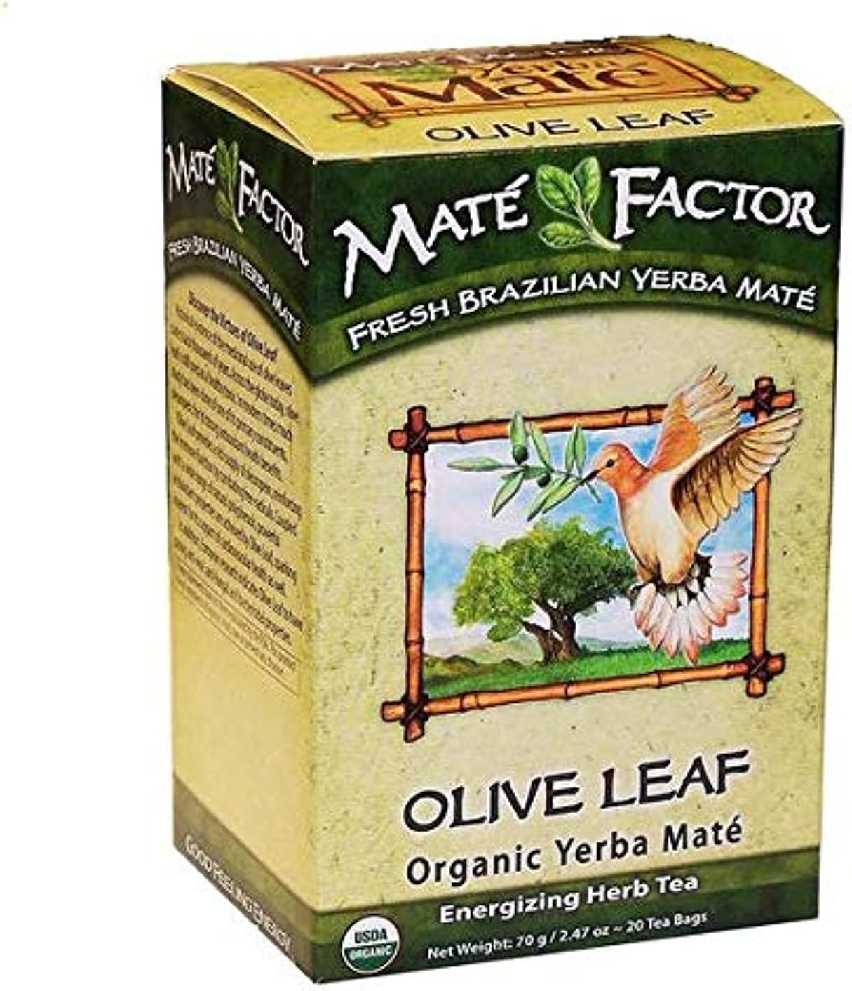 Maté Factor The Olive Leaf Yerba , 20 Bags (Pack of 1)