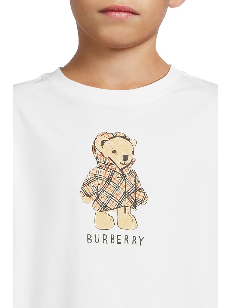 White Burberry Cedar Teddy T-Shirt (Big Kid)