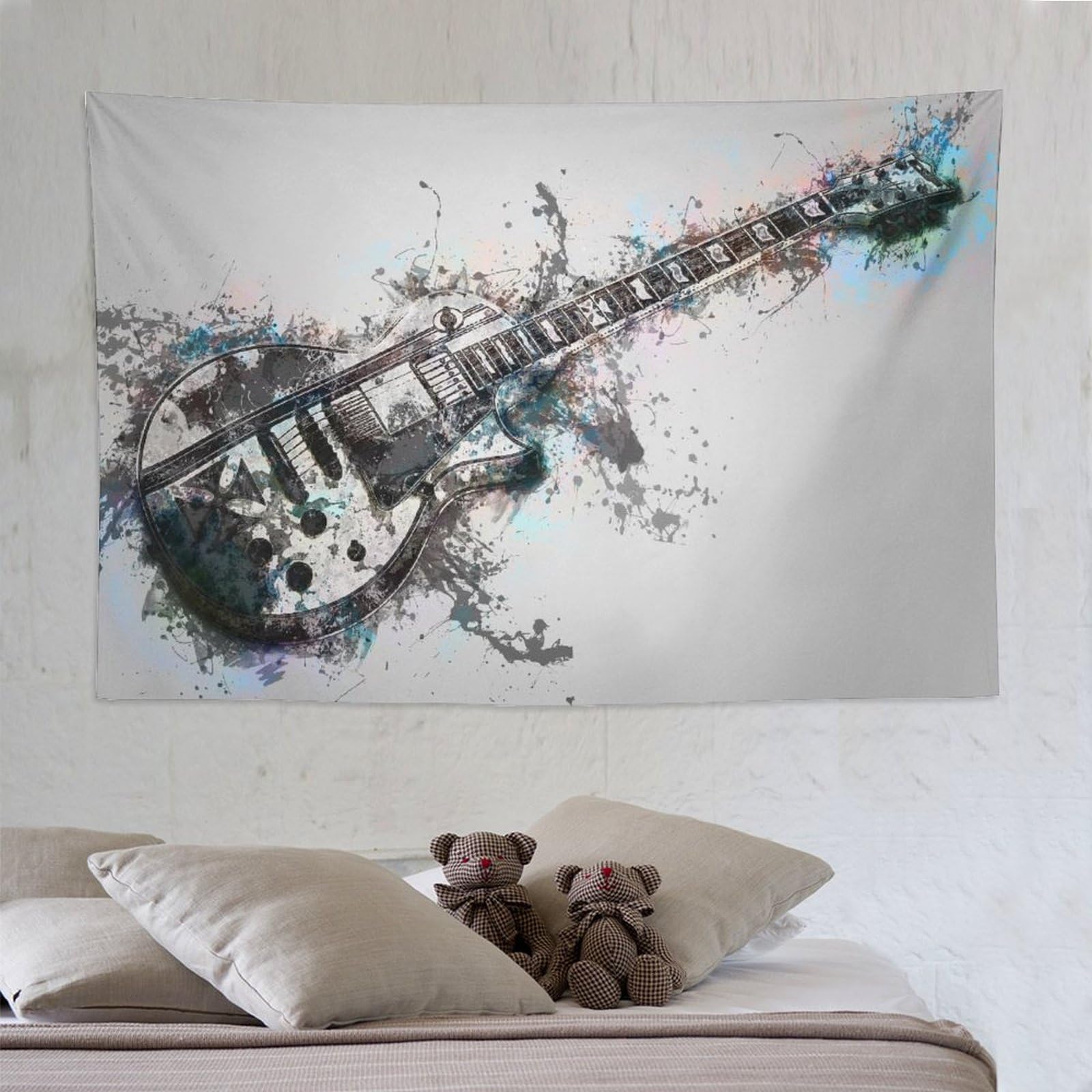 Amazon.co.jp: アートポスター エレキギターの絵画インテリア抽象的な