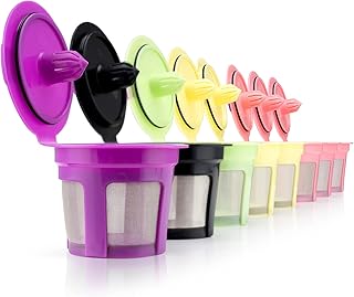 i Cafilas 9 Reusable K Cups Accessories, Universal Reusable Coffee Filter Compatiable for 2.0 & 1.0 Keurig Coffee Makers, ...
