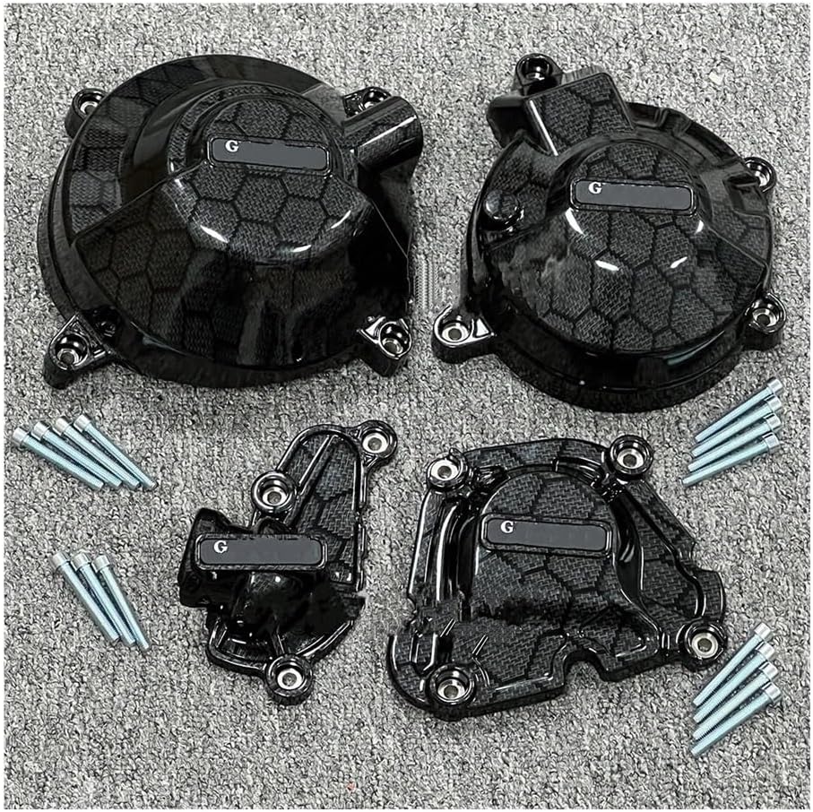 オートバイ用ステーターカバー Compatible With Yamaha For Tracer 900 2018 2019 202 エンジンステーター  サイドカバー ヤマハ FJ09 2014-2017 MT-09 2018-2021 XSR900 2016-202 オートバイエンジン  カバープロテクター オートバイ左ステーターマグネトエンジンクランク ... エンジンステーターの落下 MT-09 SP FZ-09 トレーサー GT スクランブラー 21-25用 AMT 2025用 カーボン