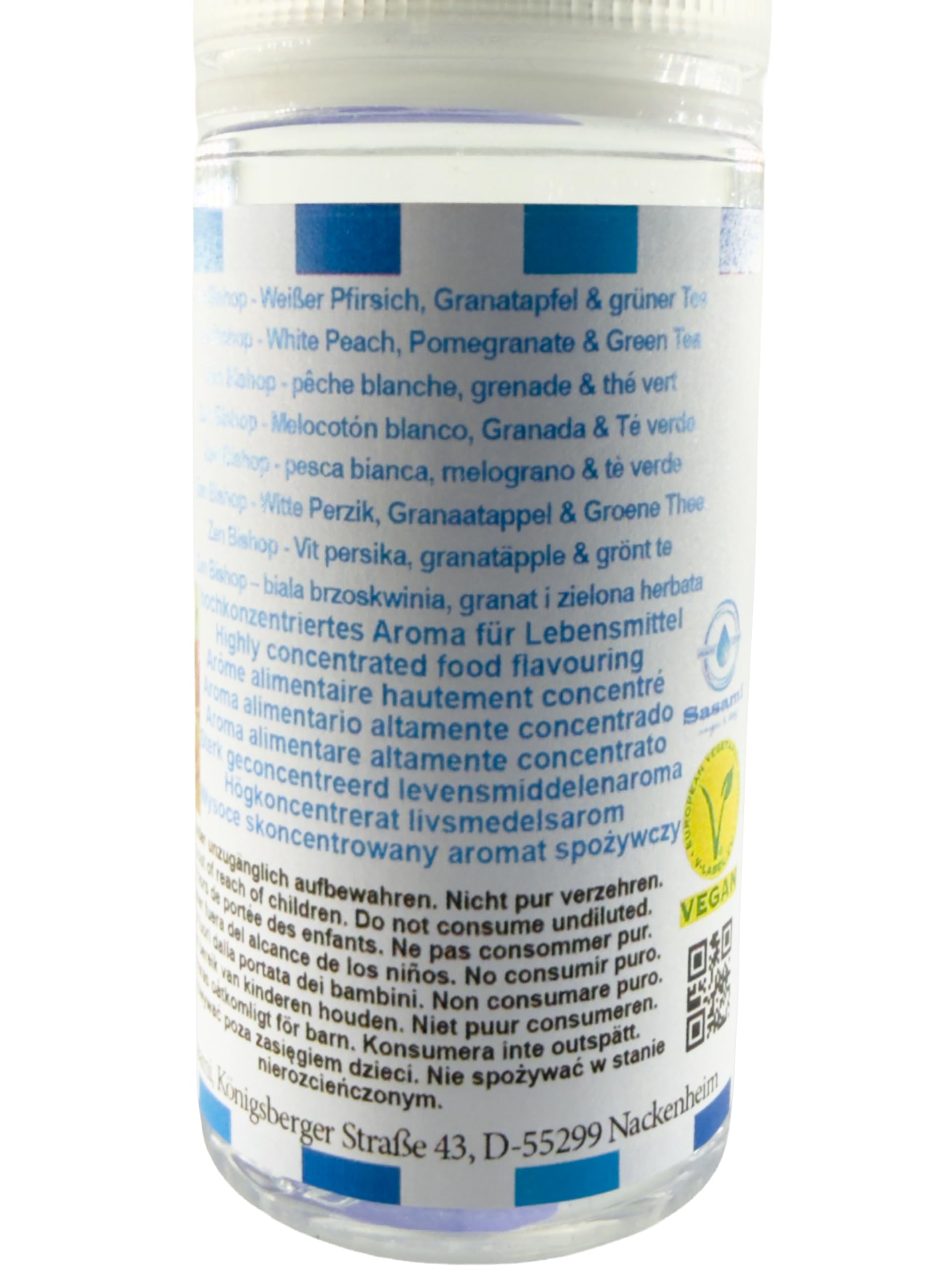 Zen Bishop – biała brzoskwinia, granat i zielona herbata aromat koncentrat – Wegański – Sasami – 100ml