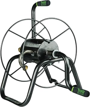 Yard Butler Portable Ground/Wall Mount Hose Reel, 75ft - Leakproof Hose Storage Solution - Durable Powder Coated Steel Construction - Rust Resistant Outdoor Watering Accessory - Tangle-Free Operation