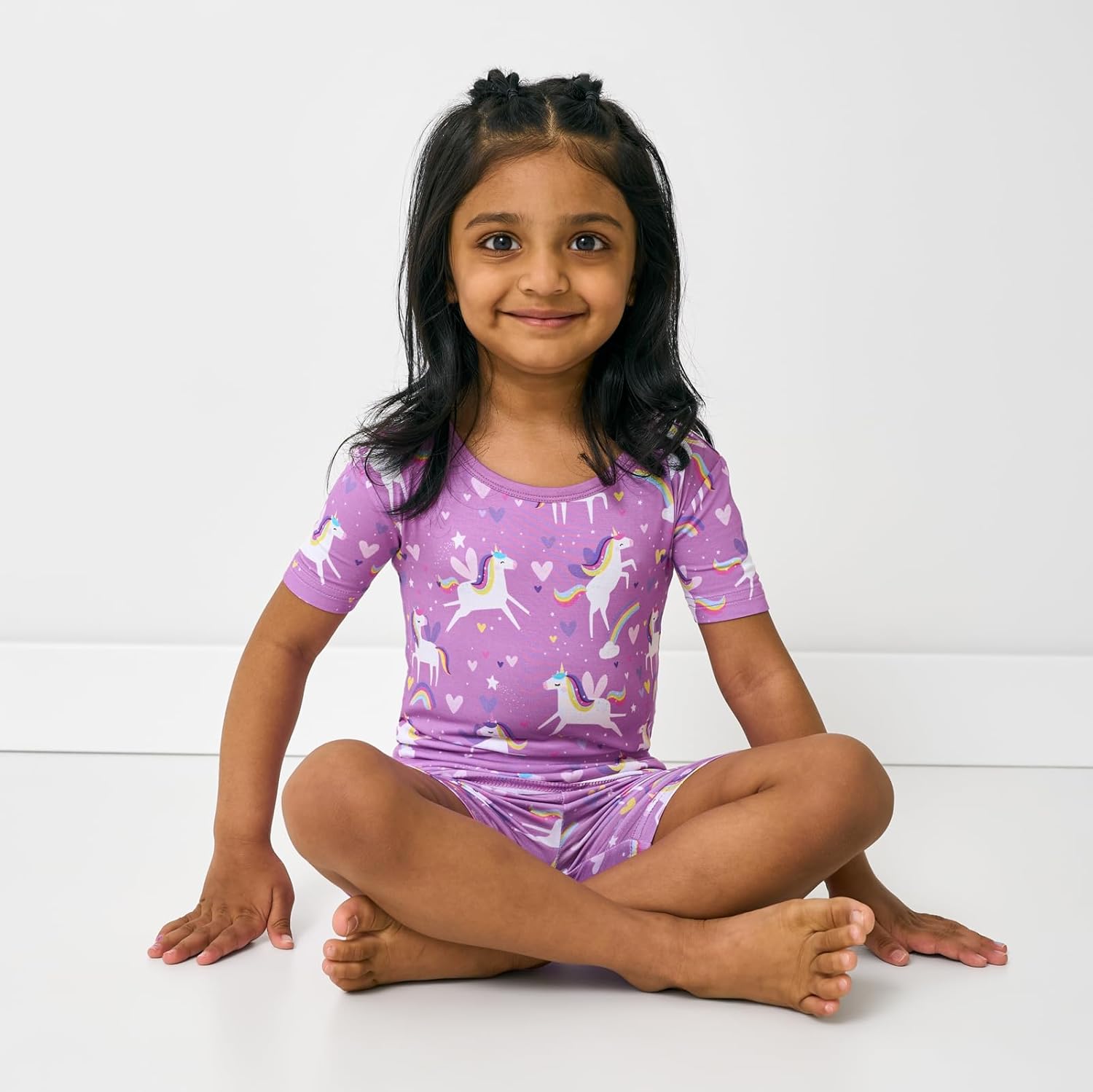 Little Sleepies Pajama Set w/Short Sleeve Shirt & Shorts, Viscose from Bamboo Toddler Pajamas, Girl & Boys Pajamas for Kids - Image 3