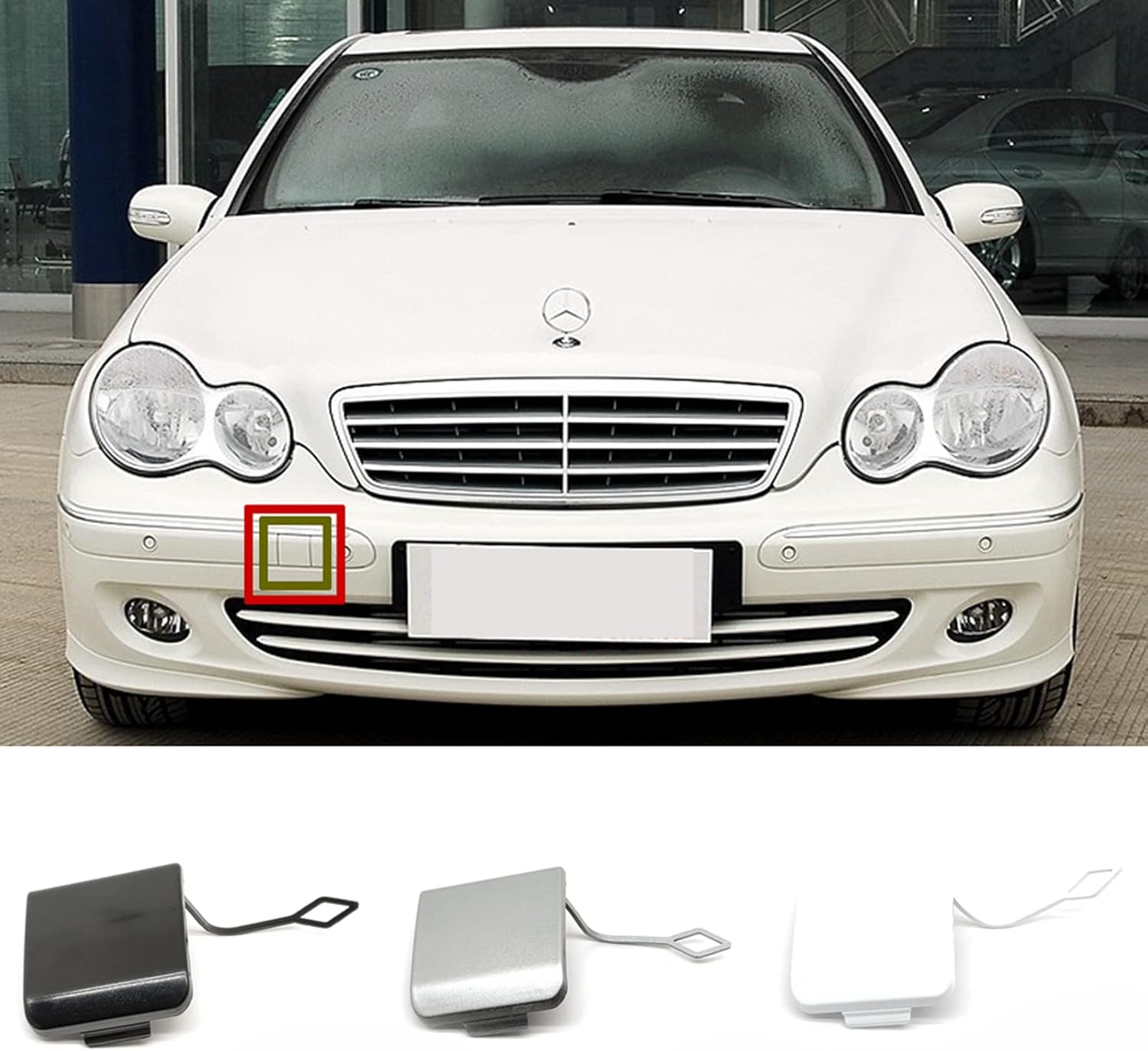 Front Tow Cover Fit for Mercedes-Benz C-Class W203 C180 C200 C220 C230 C240 C250 C280 C300 C320 C350 C32AMG 2001 2002 2003 2004 2005 2006 2007 bumper Hook Eye Cap 2038850026 (Primer) Front Tow Cover Fit for Mercedes-Benz C-Class W203 C180 C200 C220 C230 C240 C250 C280 C300 C320 C350 C32AMG 2001 2002 2003 2004 2005 2006 2007 bumper Hook Eye Cap 2038850026 (Primer)